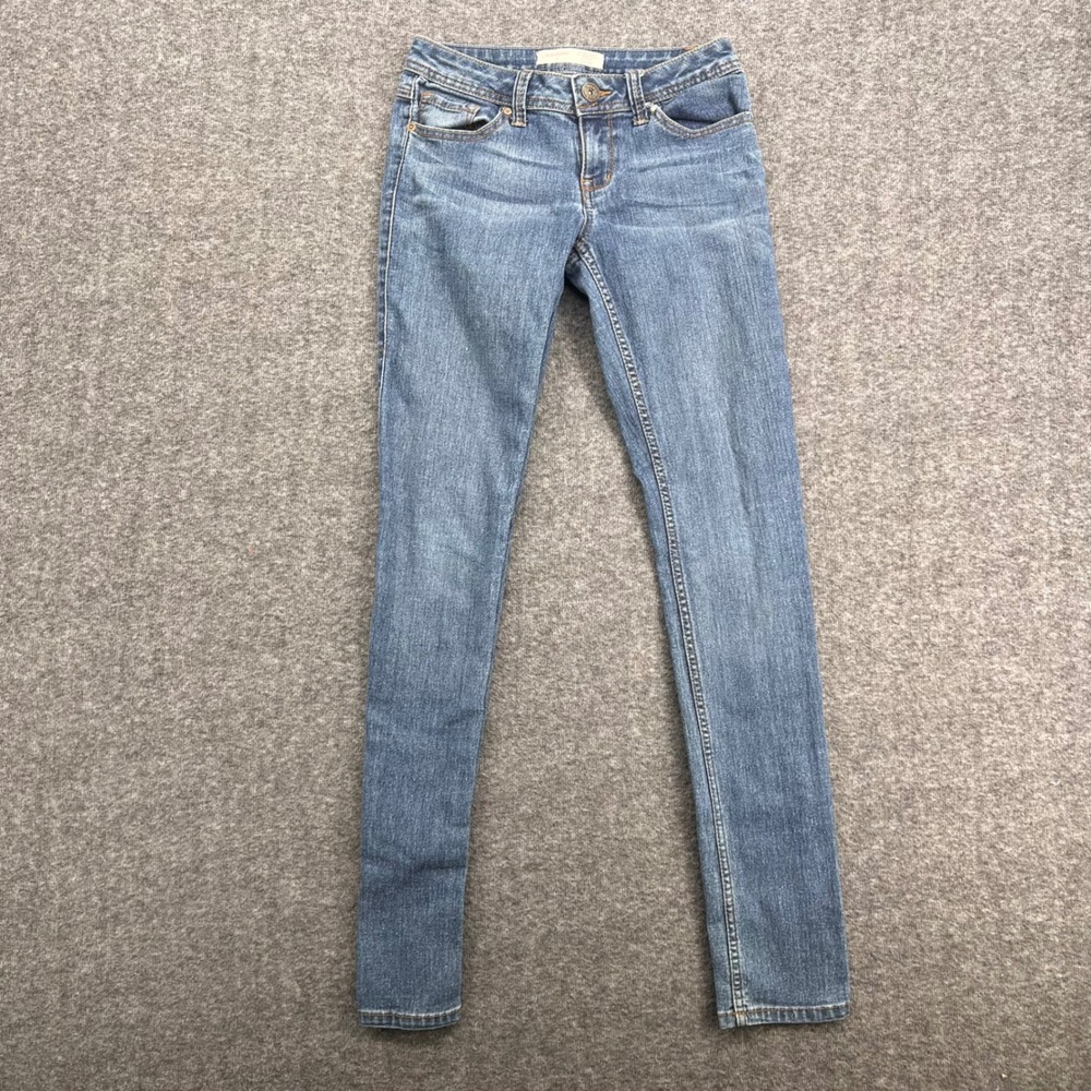 No Boundaries Womens Skinny Jeans Medium Wash Blue Low Rise Size 3 NJ31001U‎